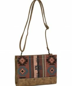 Justin Women's Southwestern Jacquard Shoulder Bag Brown