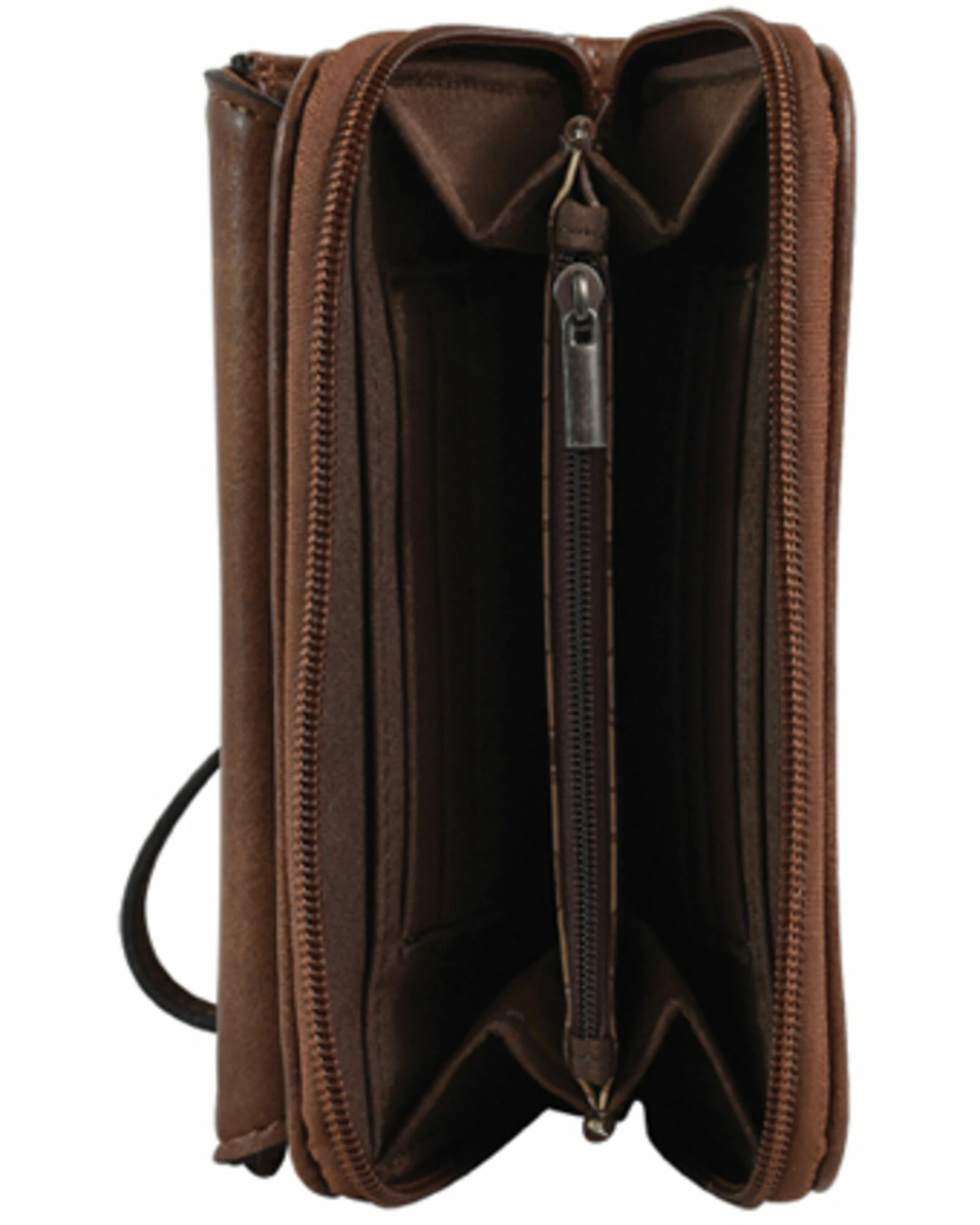 Justin Women's Turquoise Naja Concho Squash Blossom Brown Wristlet Wallet 3 Justin Women's Turquoise Naja Concho Squash Blossom Brown Wristlet Wallet - Image 2