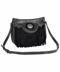 Justin Women's Graphite & Black Fringe Shoulder Bag 7 Justin Women's Graphite & Black Fringe Shoulder Bag -Justin Shop 2000346571 001 P1 1