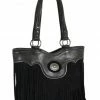 Justin Women's Graphite & Black Fringe Concealed Carry Tote Bag 2 Justin Women's Graphite & Black Fringe Concealed Carry Tote Bag -Justin Shop 2000346572 001 P1