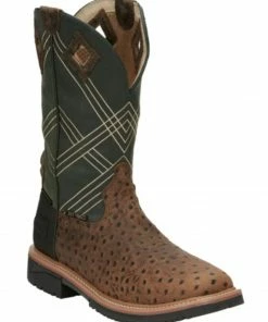 Justin Men's Dalhart Waterproof Western Work Boots - Nano Composite Toe