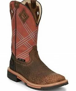 Justin Men's Dalhart Waterproof Western Work Boots - Nano Composite Toe