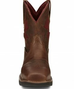 Justin Women's Lathey Western Work Boots - Nano Composite Toe Brown -Justin Shop 2000348975 200 P4