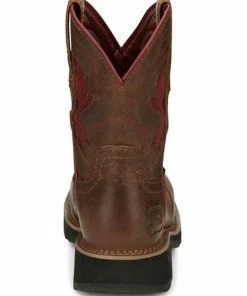 Justin Women's Lathey Western Work Boots - Nano Composite Toe Brown -Justin Shop 2000348975 200 P5