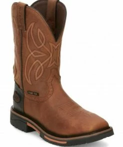 Justin Men's Dallen Waterproof Western Work Boots - Nano Composite Toe