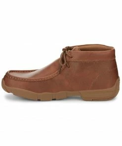 Justin Men's Cappie Brown Cowhide Leather Casual Lace-Up Shoe - Moc Toe  -Justin Shop 2000348997 200 P3
