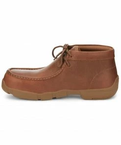 Justin Men's Cappie Brown Cowhide Leather Alloy Safety Lace-Up Shoe - Moc Toe  -Justin Shop 2000349000 200 P3