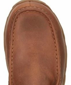 Justin Men's Cappie Brown Cowhide Leather Alloy Safety Lace-Up Shoe - Moc Toe  -Justin Shop 2000349000 200 P6