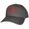 Justin Men's Grey & Red Embroidered Logo Solid-Back Ball Cap  -Justin Shop 2000349414 020 P1