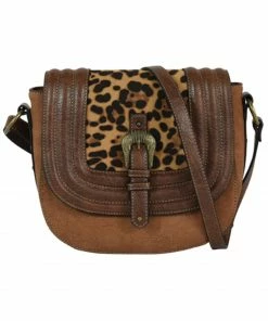 Justin Women's Cheetah Print Tonal Brown Crossbody 