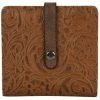 Justin Women's Floral Tooled Saddle Wallet Brown 1 Justin Women's Floral Tooled Saddle Wallet Brown -Justin Shop 2000356749 200 P1