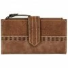 Justin Women's Whipstitch Edge Saddle Wallet For None Brown