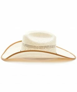 Justin Men's Ivory & Tan Owens Shantung Straw Western Hat   -Justin Shop 2000358068 103 P3