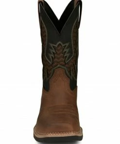 Justin Men's Stampede Bolt Nano Comp Pull-On Western Work Boots - Square Toe  -Justin Shop 2000359245 200 P4