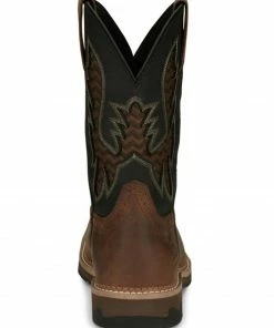 Justin Men's Stampede Bolt Nano Comp Pull-On Western Work Boots - Square Toe  -Justin Shop 2000359245 200 P5