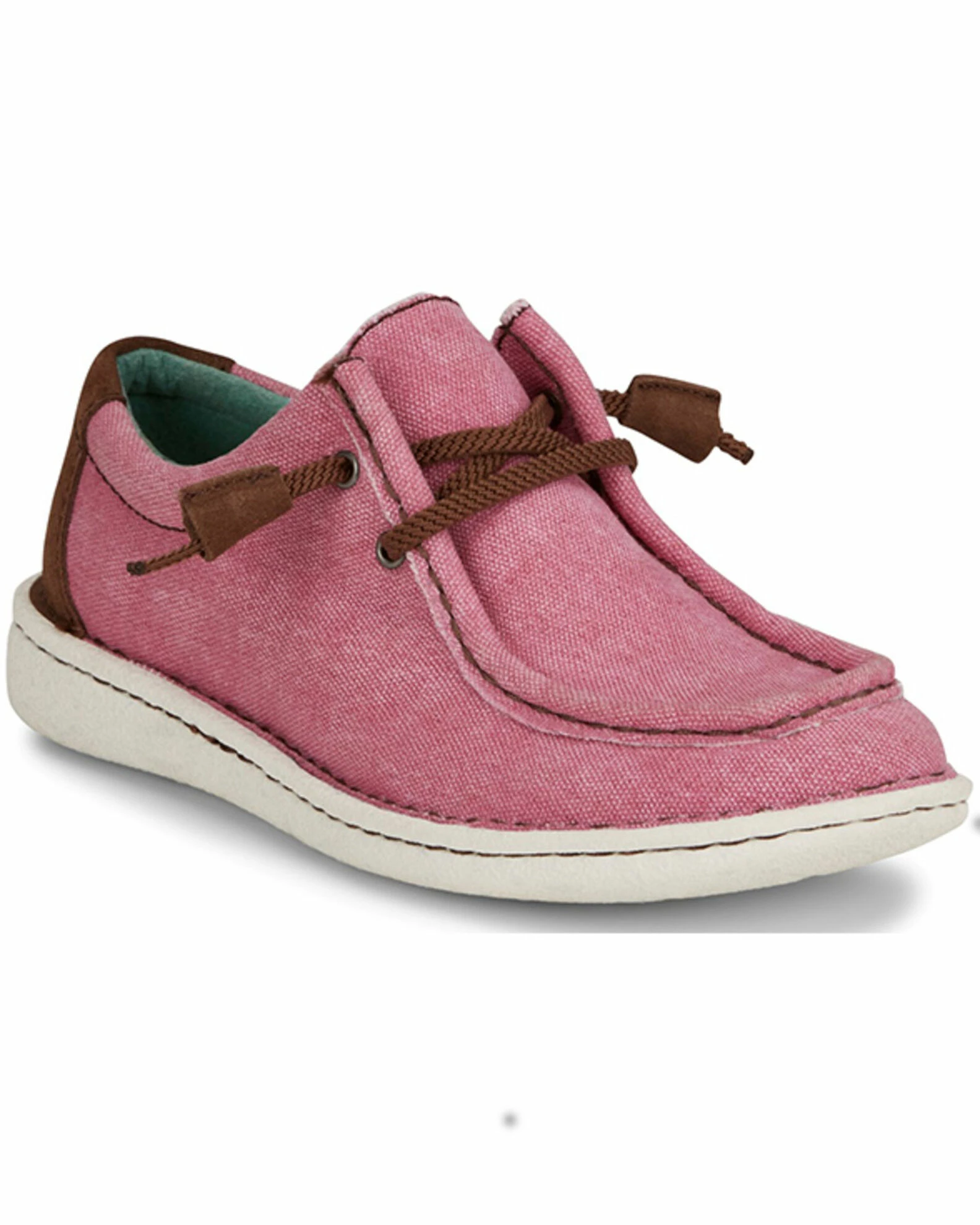 Justin Women's Hazer Lace-Up Casual Shoes - Moc Toe Pink 3 Justin Women's Hazer Lace-Up Casual Shoes - Moc Toe Pink