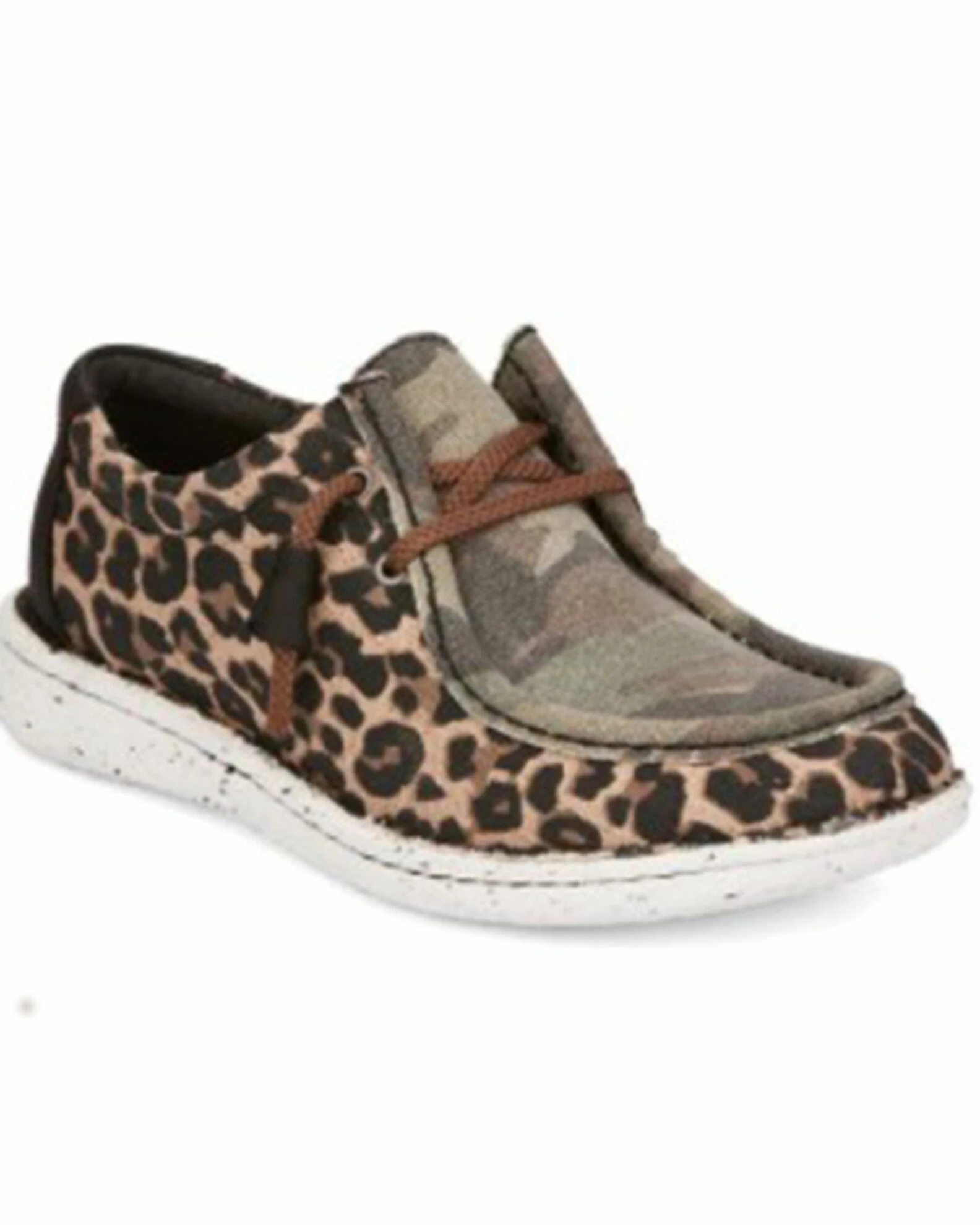 Justin Women's Hazer Leopard Camo Print Casual Shoe - Round Moc Toe 3 Justin Women's Hazer Leopard Camo Print Casual Shoe - Round Moc Toe