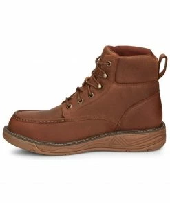 Justin Men's Rush Waterproof 6" Lace Up Nano Comp Wedge Work Boots - Moc Toe  -Justin Shop 2000359254 200 P3