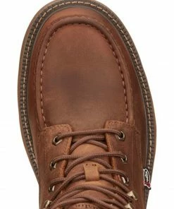 Justin Men's Rush Waterproof 6" Lace Up Nano Comp Wedge Work Boots - Moc Toe  -Justin Shop 2000359254 200 P6