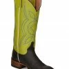 Justin Women's Minick Lime Green & Dusk Black Cowhide Leather Western Boots - Wide Square Toe 2 Justin Women's Minick Lime Green & Dusk Black Cowhide Leather Western Boots - Wide Square Toe -Justin Shop 2000359259 001 P1