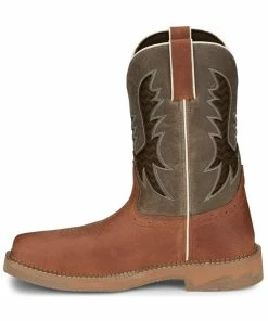 Justin Men's Bolt Redwood Pull-On Soft Work Boots - Square Toe  -Justin Shop 2000359658 200 P3