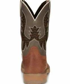 Justin Men's Bolt Redwood Pull-On Soft Work Boots - Square Toe  -Justin Shop 2000359658 200 P5