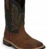 Justin Men's Stampede Bolt Soft Pull-On Western Work Boots - Square Toe  -Justin Shop 2000359659 202 P1