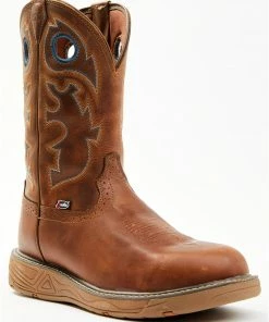 Justin Men's Rush Barley H20 Pull-On Work Boots - Round Soft Toe 