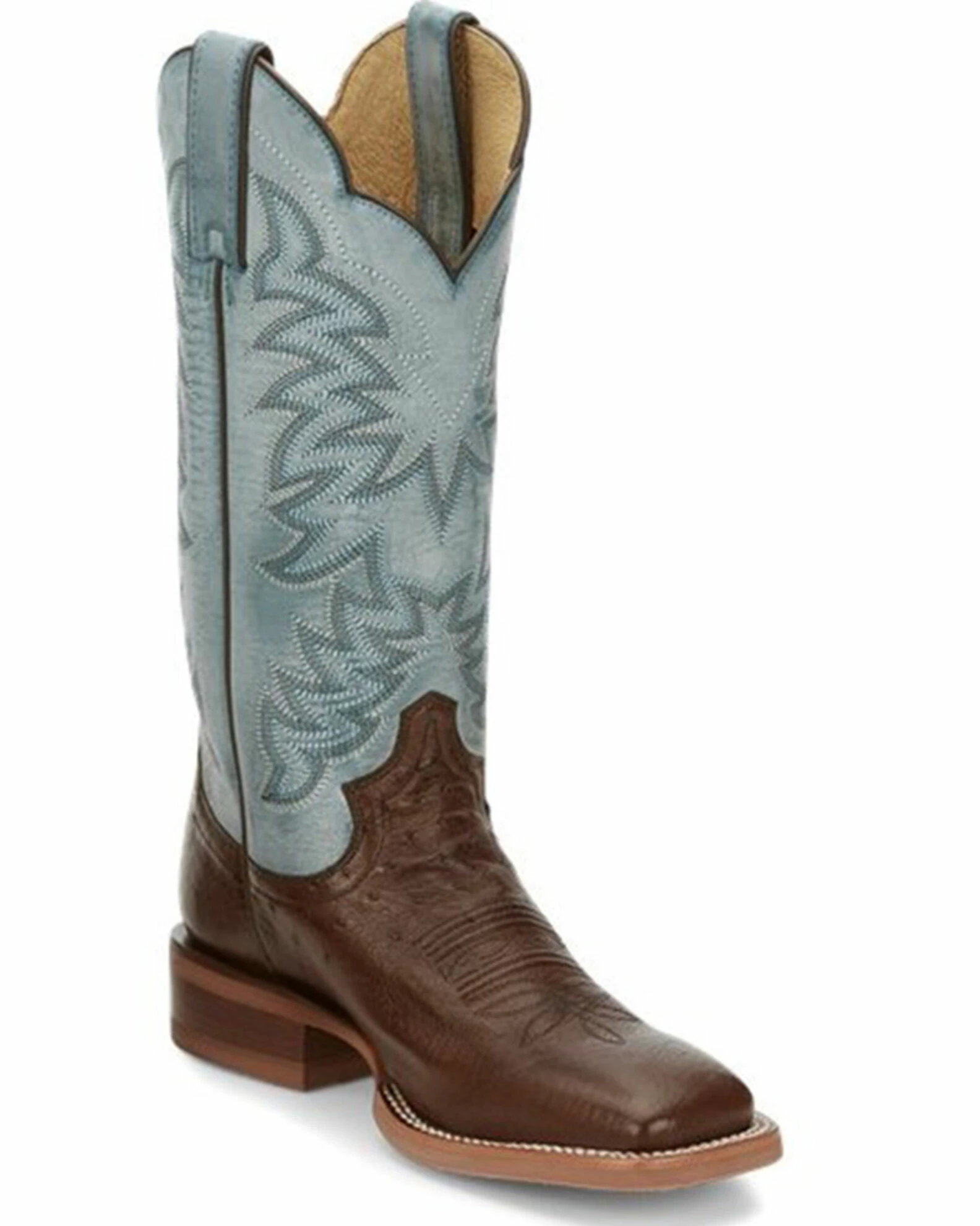Justin Women's Ralston Exotic Smooth Ostrich Skin Western Boots - Square Toe 3 Justin Women's Ralston Exotic Smooth Ostrich Skin Western Boots - Square Toe
