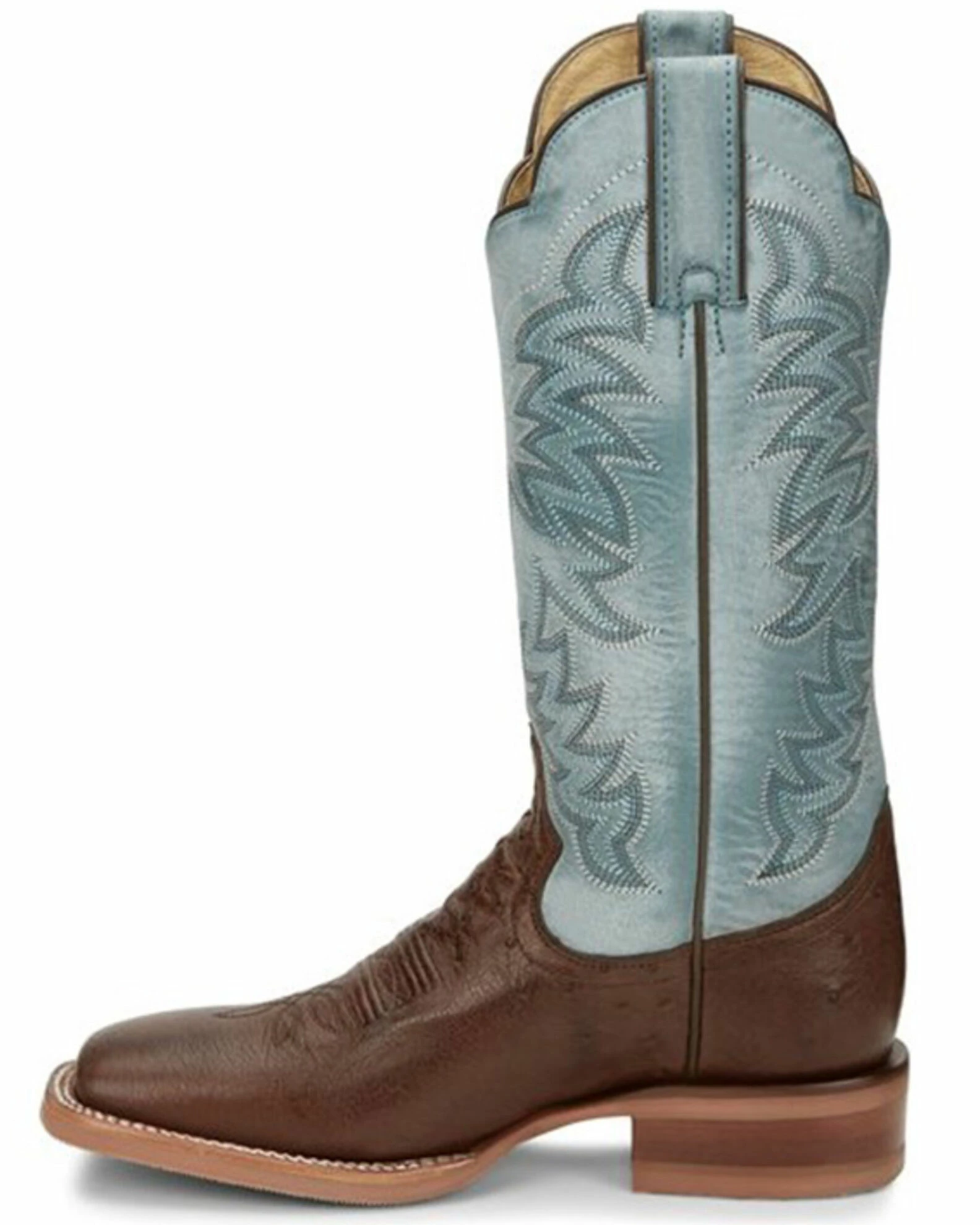 Justin Women's Ralston Exotic Smooth Ostrich Skin Western Boots - Square Toe 5 Justin Women's Ralston Exotic Smooth Ostrich Skin Western Boots - Square Toe - Image 3