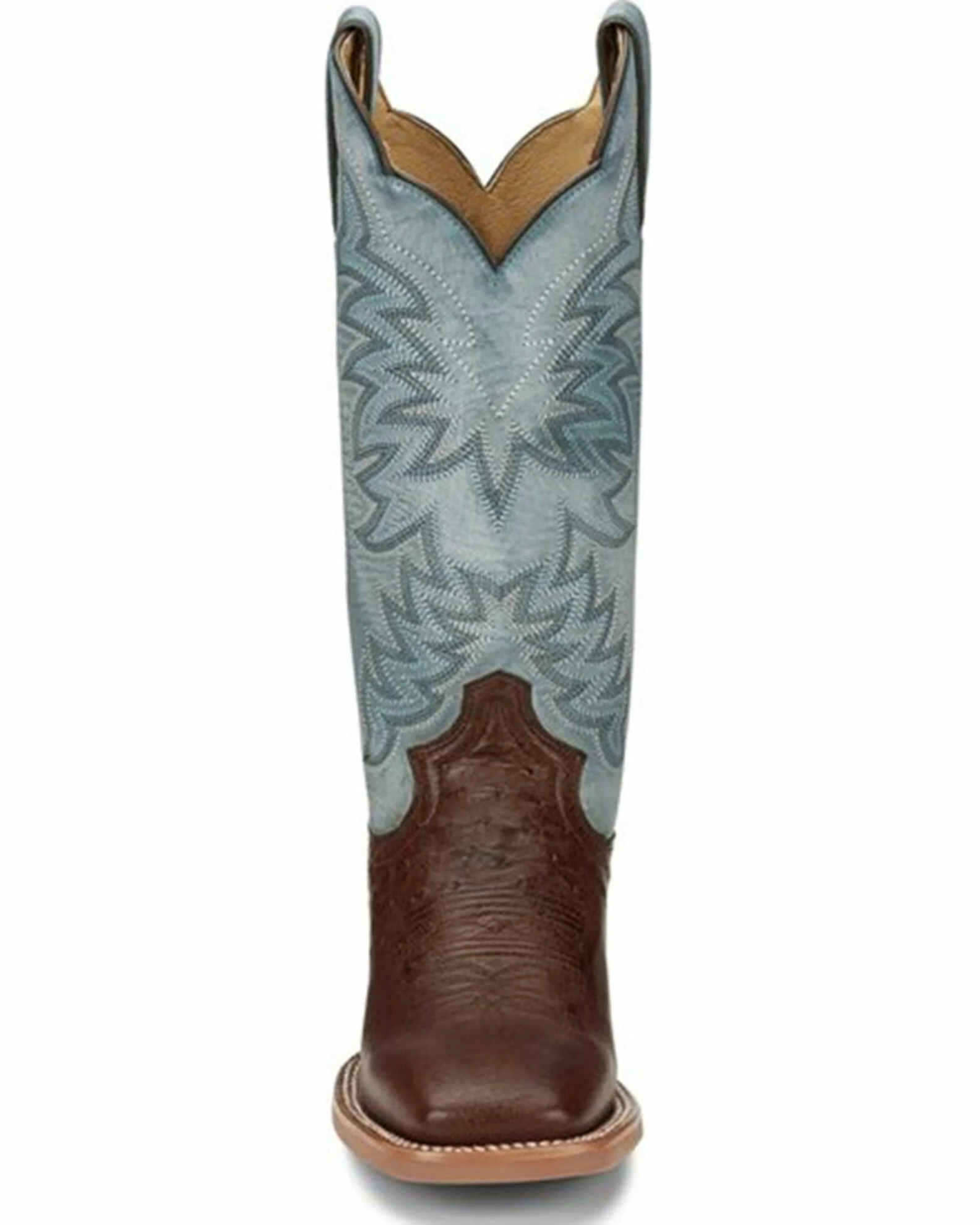 Justin Women's Ralston Exotic Smooth Ostrich Skin Western Boots - Square Toe 6 Justin Women's Ralston Exotic Smooth Ostrich Skin Western Boots - Square Toe - Image 4