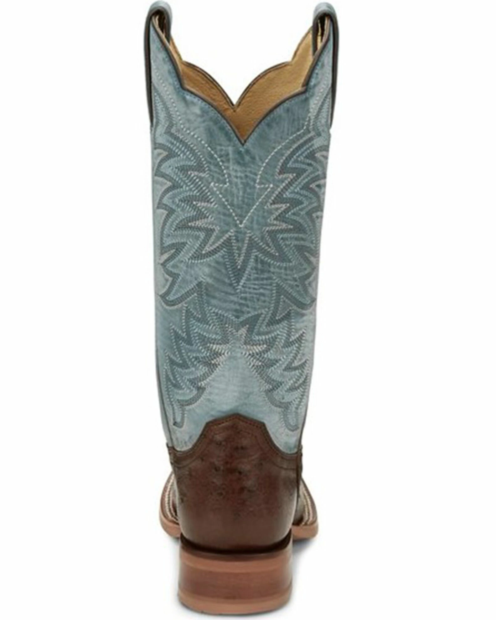 Justin Women's Ralston Exotic Smooth Ostrich Skin Western Boots - Square Toe 7 Justin Women's Ralston Exotic Smooth Ostrich Skin Western Boots - Square Toe - Image 5