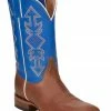 Justin Men's Tan Dayne Punchy Buckskin Leather Western Boot - Square Toe  -Justin Shop 2000361412 400 P1