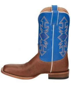 Justin Men's Tan Dayne Punchy Buckskin Leather Western Boot - Square Toe  -Justin Shop 2000361412 400 P3