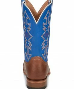 Justin Men's Tan Dayne Punchy Buckskin Leather Western Boot - Square Toe  -Justin Shop 2000361412 400 P5