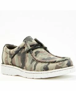 Justin Men's Hazer Camo Print Casual Lace-Up Slip On Shoes - Moc Toe  Camouflage