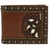 Justin Men's Brown Bifold Tooled Wallet 2 Justin Men's Brown Bifold Tooled Wallet -Justin Shop 2000363691 200 P1
