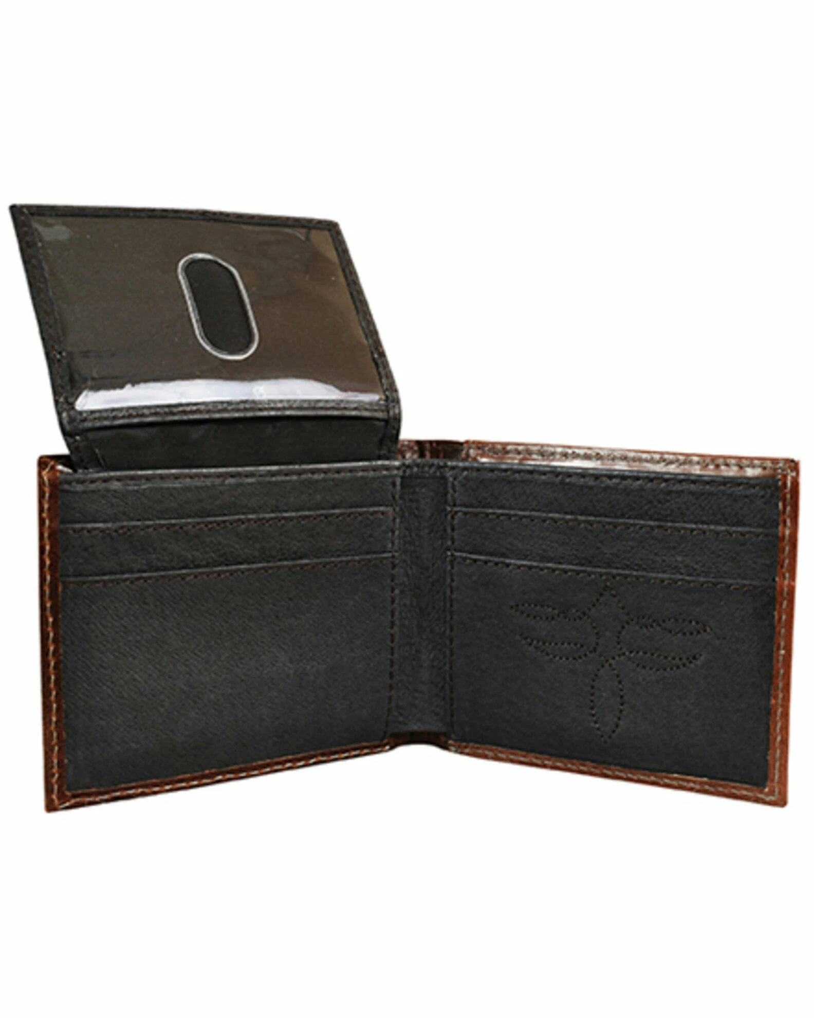 Justin Men's Brown Bifold Tooled Wallet 5 Justin Men's Brown Bifold Tooled Wallet - Image 3