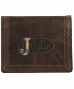 Justin Men's Brown Front Pocket Serape Bifold Wallet