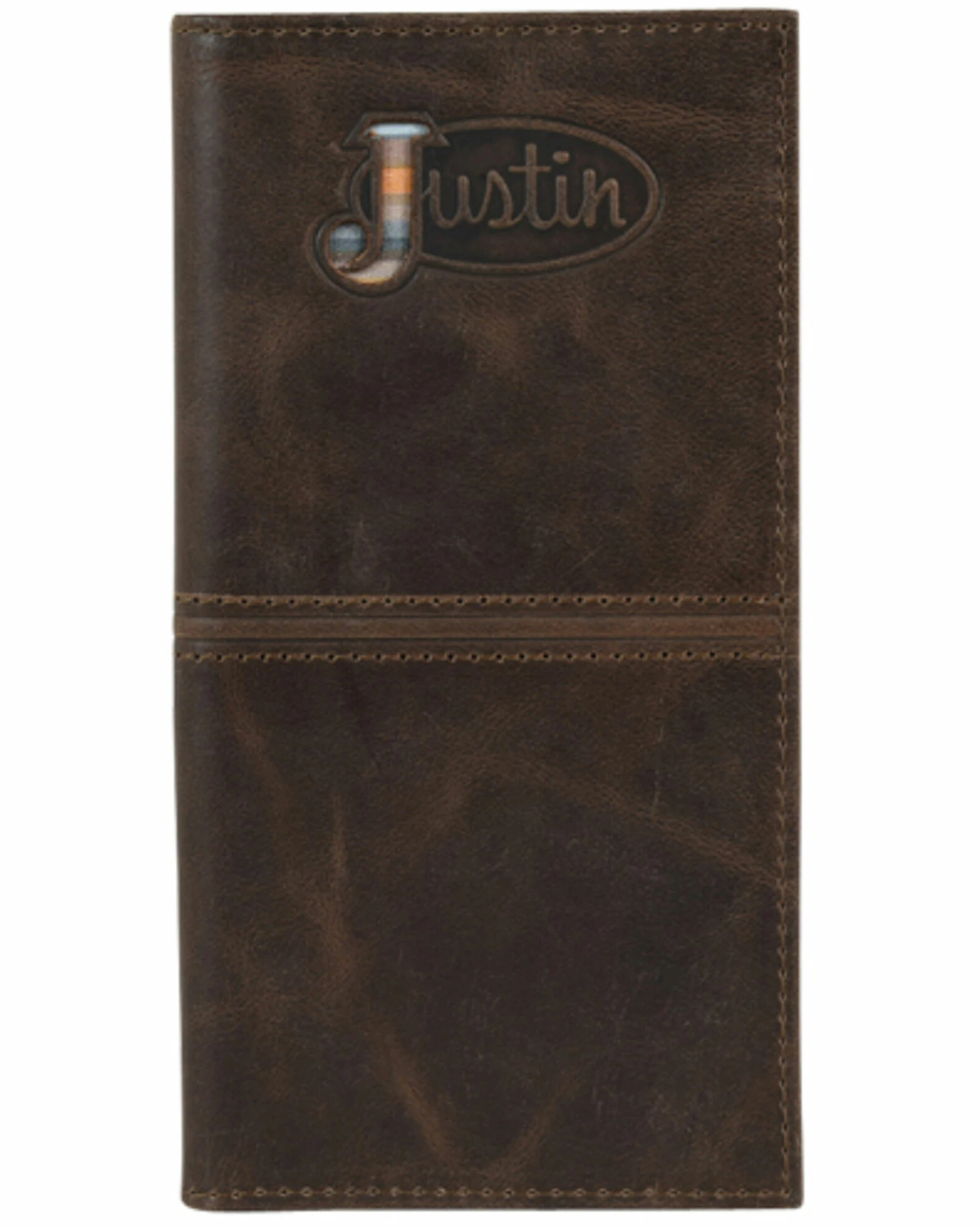 Justin Men's Brown Serape Logo Rodeo Wallet 3 Justin Men's Brown Serape Logo Rodeo Wallet