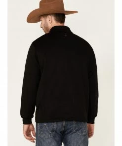 Justin Men's Heather Black Nashville 1/4 Zip Fleece Pullover  -Justin Shop 2000363827 001 P4