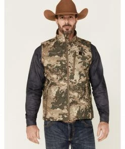 Justin Men's Camo Print Austin Zip-Front Fleece Vest  Camouflage -Justin Shop 2000363830 340 P1 1