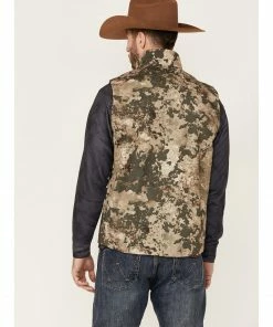 Justin Men's Camo Print Austin Zip-Front Fleece Vest  Camouflage -Justin Shop 2000363830 340 P4