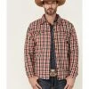 Justin Men's Red & White Jackson Plaid Long Sleeve Snap Shirt Jacket Multi 2 Justin Men's Red & White Jackson Plaid Long Sleeve Snap Shirt Jacket Multi -Justin Shop 2000363833 900 P1