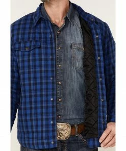 Justin Men's Navy Jackson Plaid Long Sleeve Snap Shirt Jacket 9 Justin Men's Navy Jackson Plaid Long Sleeve Snap Shirt Jacket -Justin Shop 2000363834 410 P3
