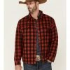 Justin Men's Red Buffalo Jackson Plaid Long Sleeve Snap Shirt Jacket 2 Justin Men's Red Buffalo Jackson Plaid Long Sleeve Snap Shirt Jacket -Justin Shop 2000363835 600 P1
