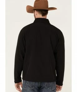 Justin Men's Solid Black Stillwater Logo Sleeve Zip-Front Fleece Jacket 9 Justin Men's Solid Black Stillwater Logo Sleeve Zip-Front Fleece Jacket -Justin Shop 2000363838 001 P4