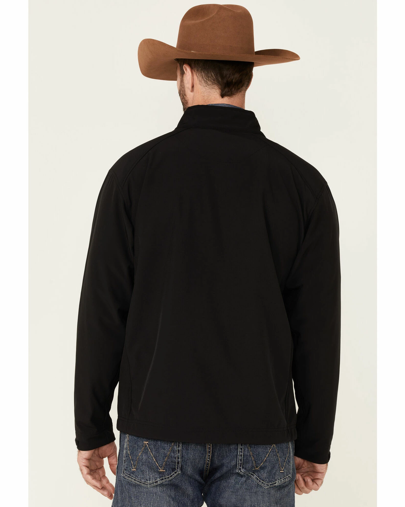 Justin Men's Solid Black Stillwater Logo Sleeve Zip-Front Fleece Jacket 6 Justin Men's Solid Black Stillwater Logo Sleeve Zip-Front Fleece Jacket - Image 4