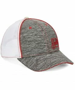 Justin Men's Lawton Embroidered Logo Mesh Back Cap Heather Grey