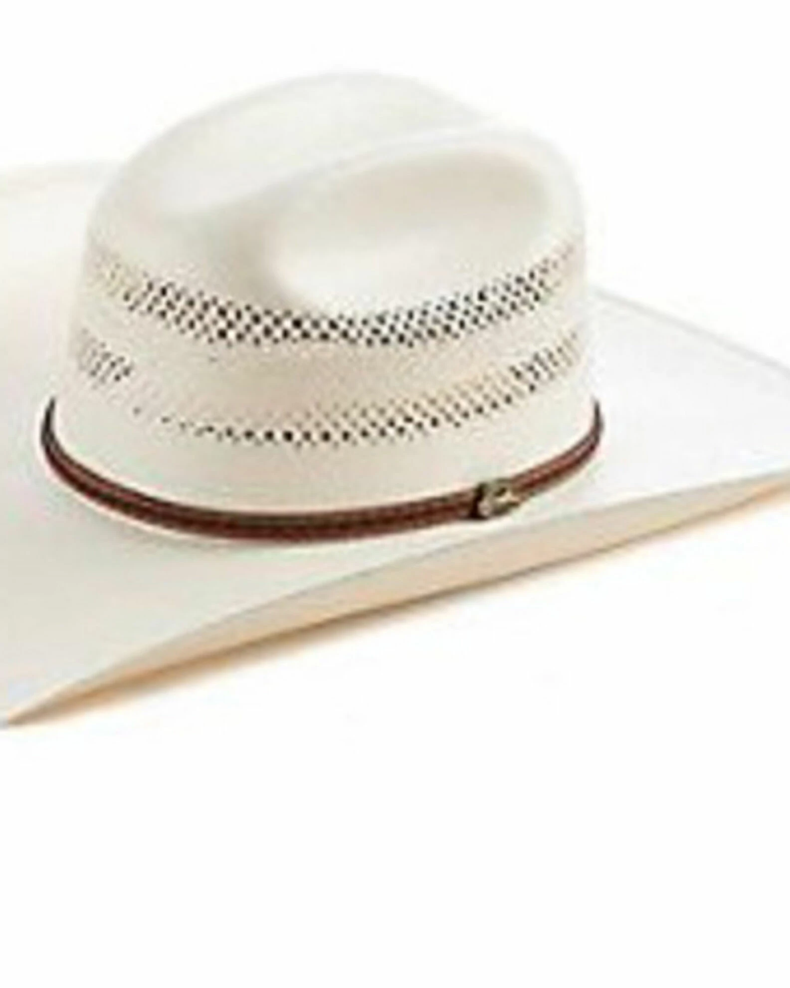 Justin Men's Ivory Garrison Cattleman Vented Straw Western Shirt 2 Justin Men's Ivory Garrison Cattleman Vented Straw Western Shirt